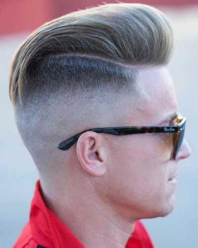 Tunsoare Skin Fade-Disconnected Skin Fade Pompadour