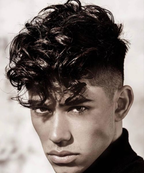 Tunsori Par Cret Baieti-Tunsoarea Windswept Wavy Bangs