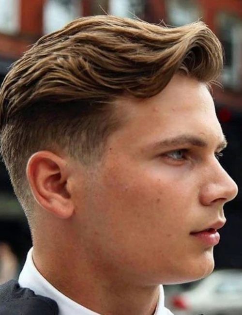 tunsori barbati fata rotunda- wavy undercut