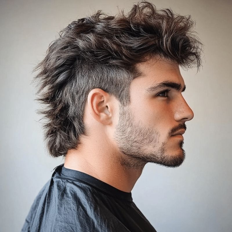 tunsori barbati 2025-tuns mullet