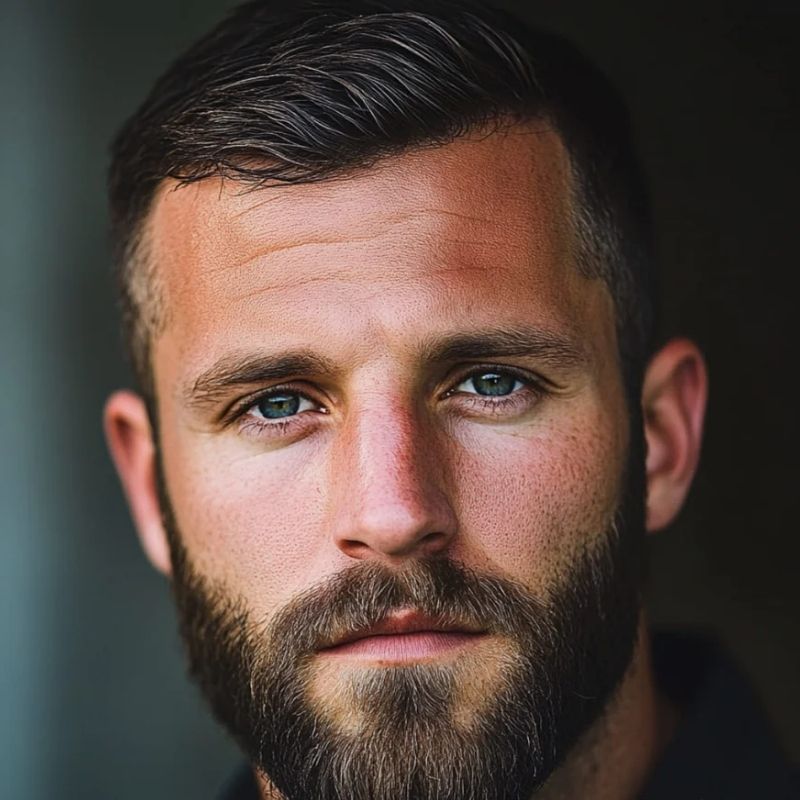 model de barba scurta-barba corporate